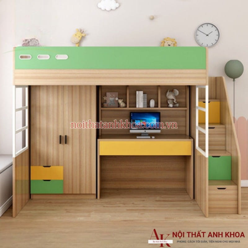 Giường Hai Tầng Gỗ Công Nghiệp Kết Hợp Thông Minh Hiện Đại Giá Rẻ Giường Hai Tầng Gỗ Công Nghiệp Kết Hợp Thông Minh Hiện Đại Giá Rẻ