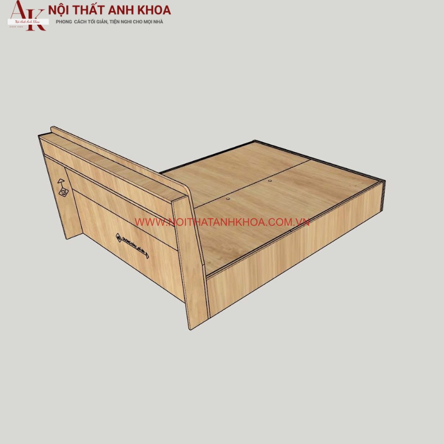 Giường ngủ gỗ công nghiệp MDF bền đẹp, cứng cáp Giường ngủ gỗ công nghiệp MDF bền đẹp, cứng cáp