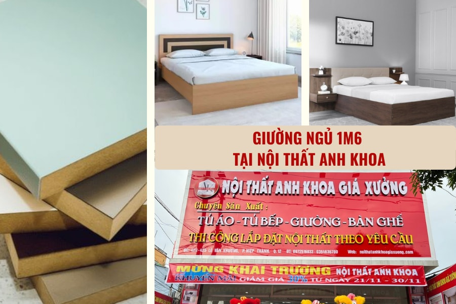 Giường ngủ 1m6 tại Nội Thất Anh Khoa Giường ngủ 1m6 tại Nội Thất Anh Khoa