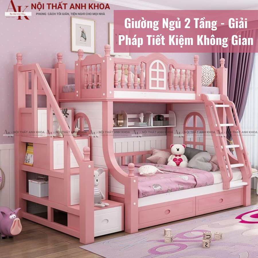 Giường ngủ 2 tầng - Giải pháp tiết kiệm không gian Giường ngủ 2 tầng - Giải pháp tiết kiệm không gian