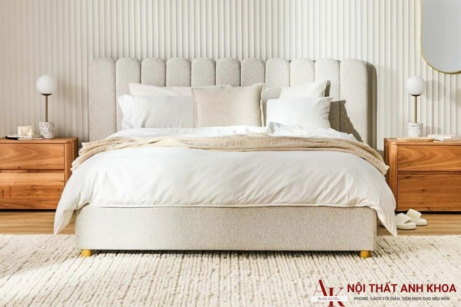 Giường ngủ bọc nỉ Giường ngủ bọc nỉ