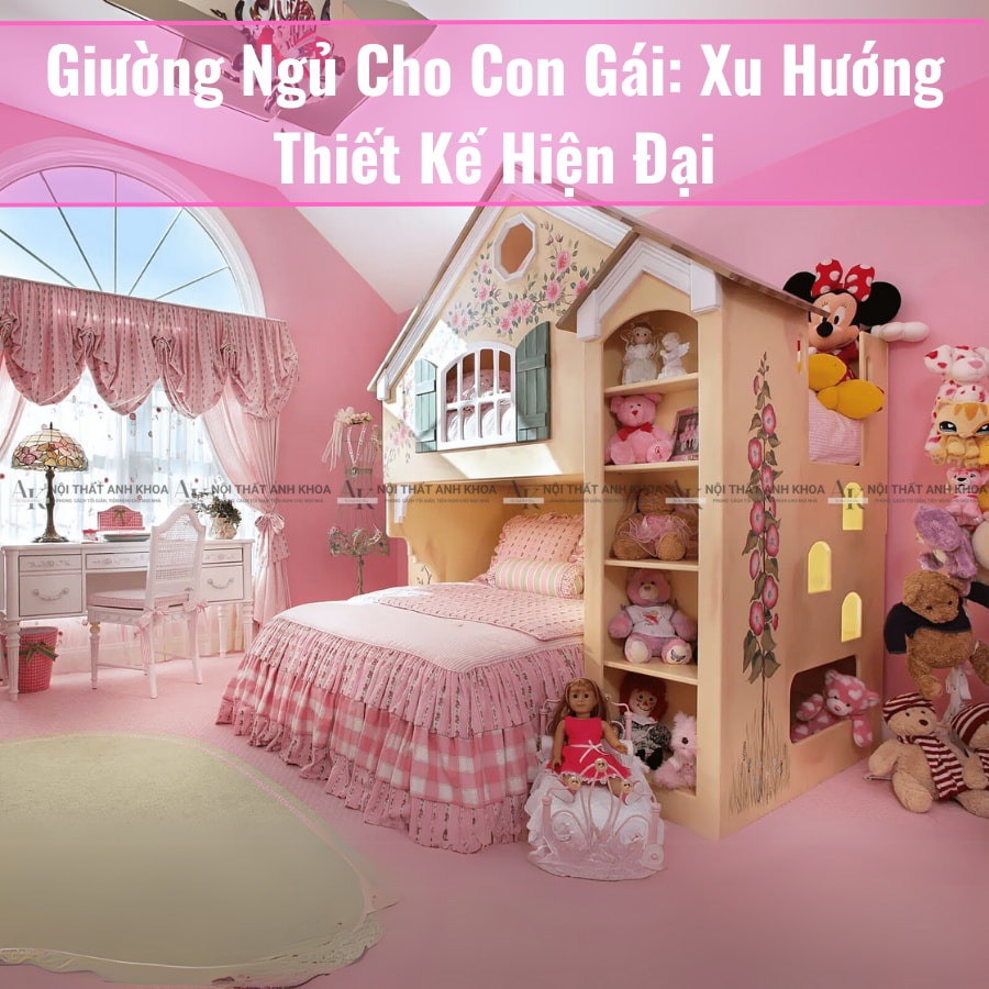Giường ngủ cho con gái: Xu hướng thiết kế hiện đại Giường ngủ cho con gái: Xu hướng thiết kế hiện đại