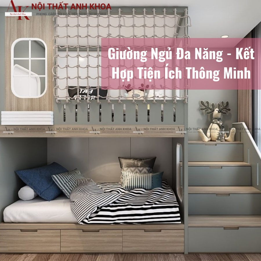 Giường ngủ đa năng - Kết hợp tiện ích thông minh Giường ngủ đa năng - Kết hợp tiện ích thông minh