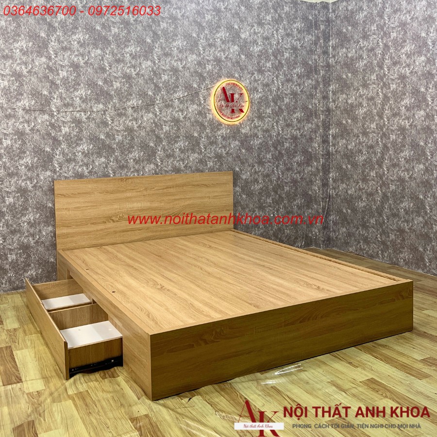 Giường ngủ gỗ công nghiệp 2 hộc kéo Giường ngủ gỗ công nghiệp 2 hộc kéo