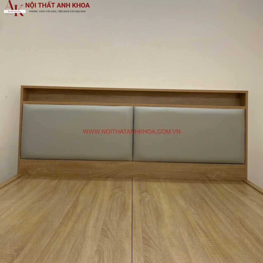 Giường ngủ gỗ công nghiệp MDF bọc nệm đầu giường siêu êm ái Giường ngủ gỗ công nghiệp MDF bọc nệm đầu giường siêu êm ái