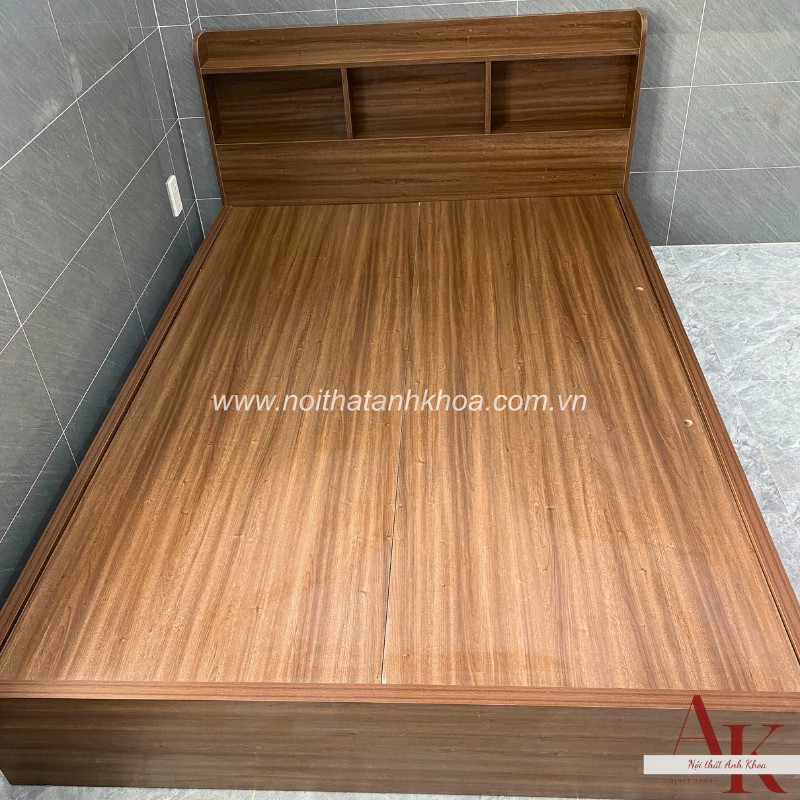 Giường Ngủ Gỗ Công Nghiệp MDF Đầu Kệ 2 Hộc Hiện Đại Tiện Lợi Giường Ngủ Gỗ Công Nghiệp MDF Đầu Kệ 2 Hộc Hiện Đại Tiện Lợi