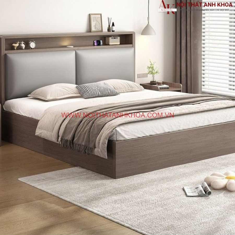 Giường ngủ gỗ MDF thiết kế đẹp hiện đại, sang trọng Giường ngủ gỗ MDF thiết kế đẹp hiện đại, sang trọng