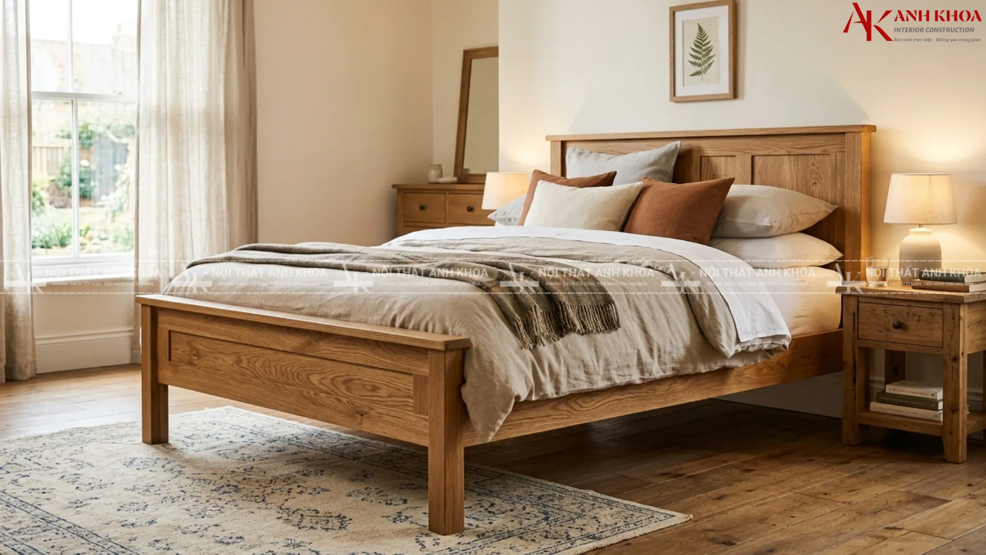 Giường ngủ gỗ sồi - Lựa chọn bền vững cho giấc ngủ ngon Giường ngủ gỗ sồi - Lựa chọn bền vững cho giấc ngủ ngon