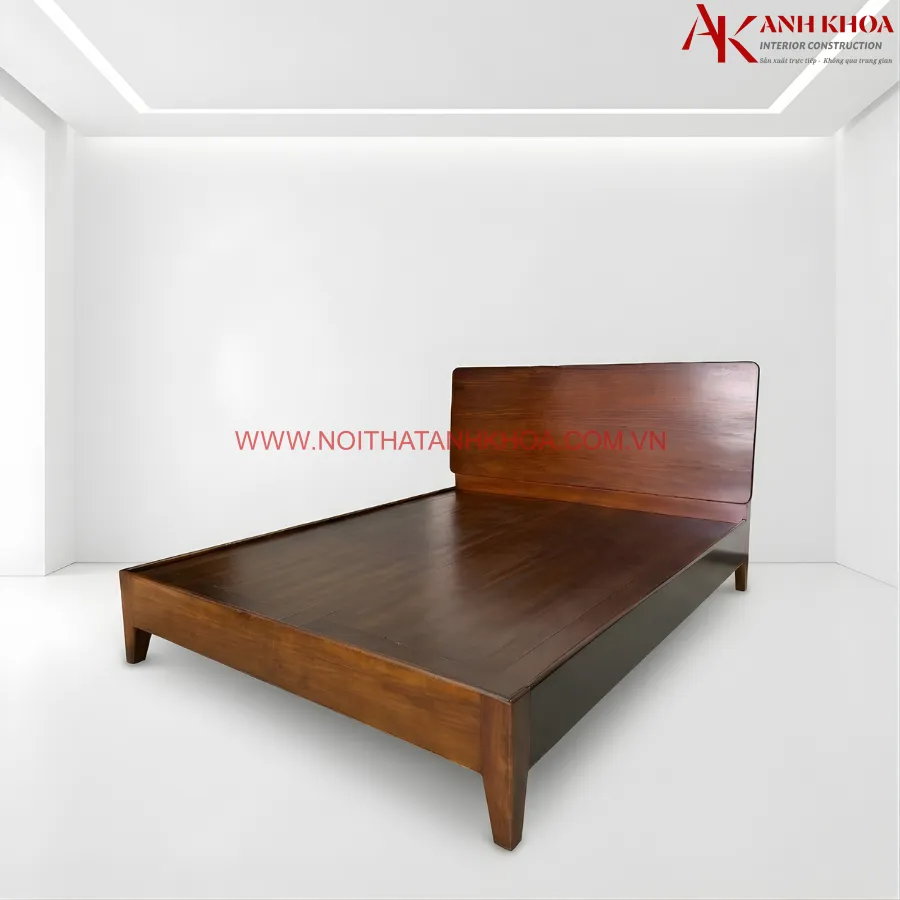 Giường ngủ gỗ tràm bông vàng màu nâu - Thiết kế hiện đẹp hiện đại Giường ngủ gỗ tràm bông vàng màu nâu - Thiết kế hiện đẹp hiện đại