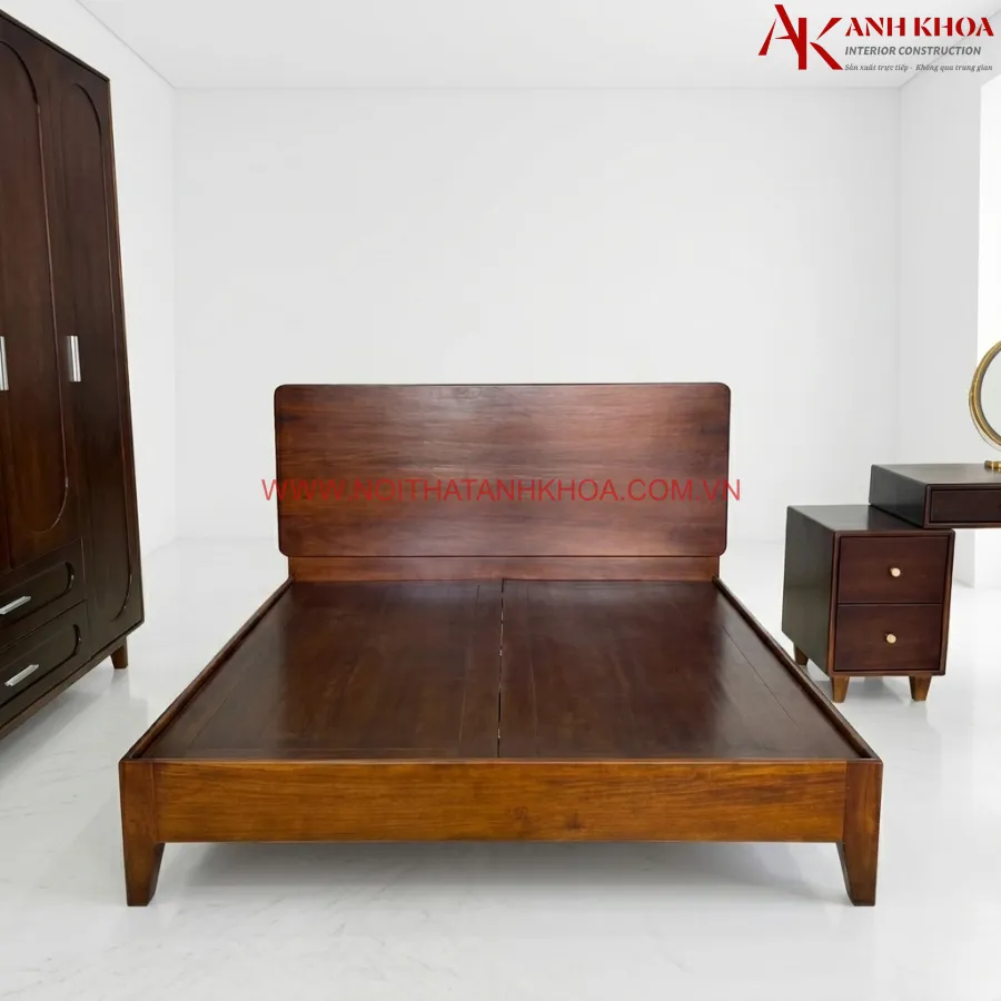 Giường ngủ gỗ tự nhiên màu nâu - Thiết kế hiện đẹp hiện đại Giường ngủ gỗ tự nhiên màu nâu - Thiết kế hiện đẹp hiện đại
