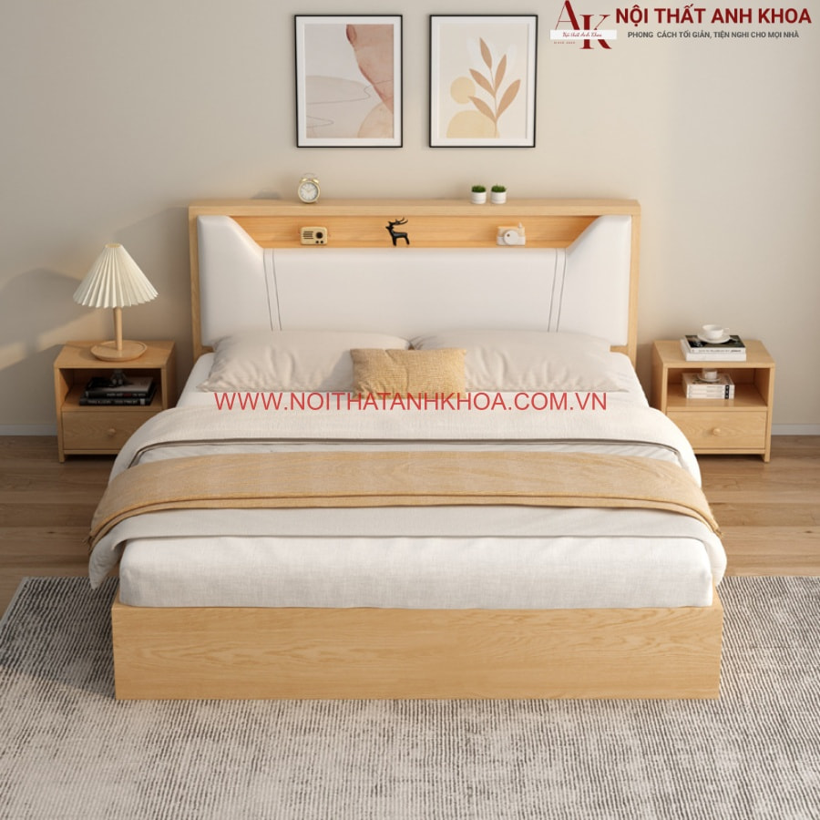 Giường ngủ được làm từ gỗ công nghiệp MDF đẹp giá tốt Giường ngủ được làm từ gỗ công nghiệp MDF đẹp giá tốt