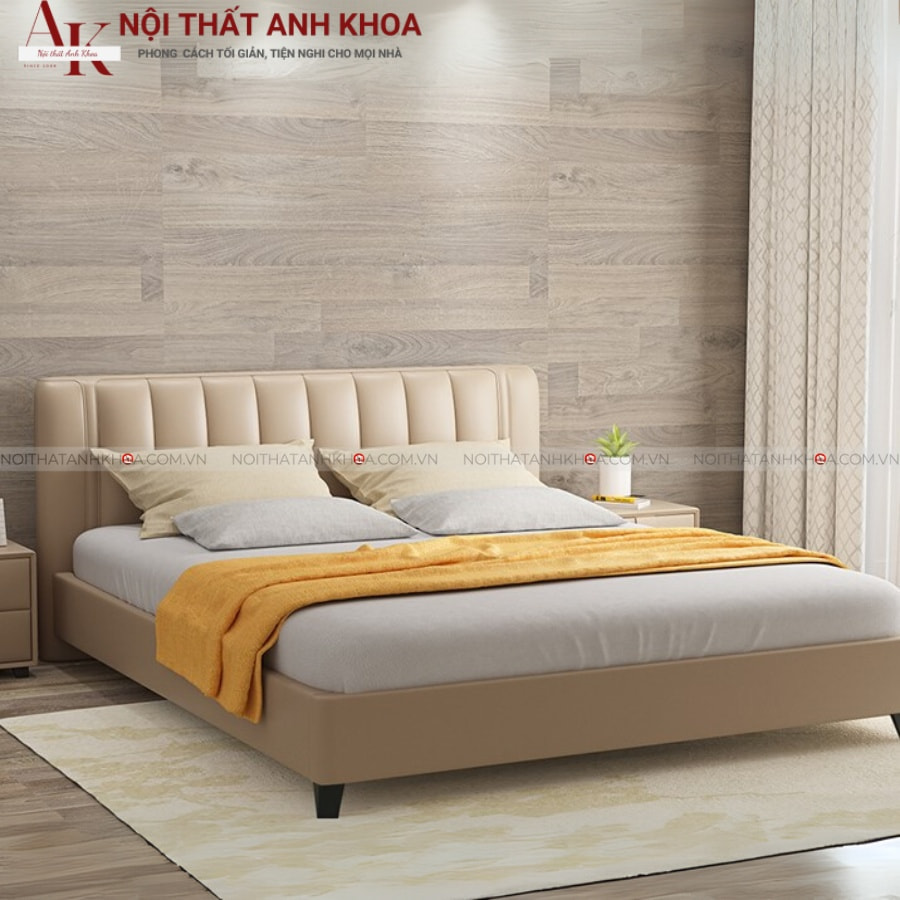 Giường ngủ bọc nệm da cao cấp đẹp sang trọng Giường ngủ bọc nệm da cao cấp đẹp sang trọng