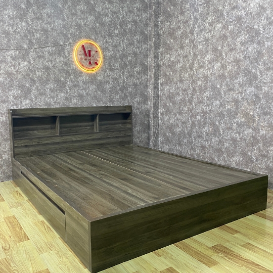 Giường Ngủ Gỗ Công Nghiệp MDF Đầu Kệ Hiện Đại Giá Rẻ Giường Ngủ Gỗ Công Nghiệp MDF Đầu Kệ Hiện Đại Giá Rẻ