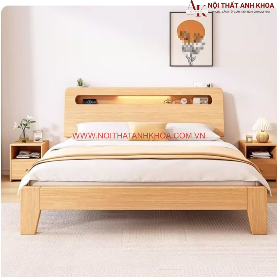 Giường ngủ đẹp hiện đại gỗ tự nhiên hiện đại thanh lịch  Giường ngủ đẹp hiện đại gỗ tự nhiên hiện đại thanh lịch