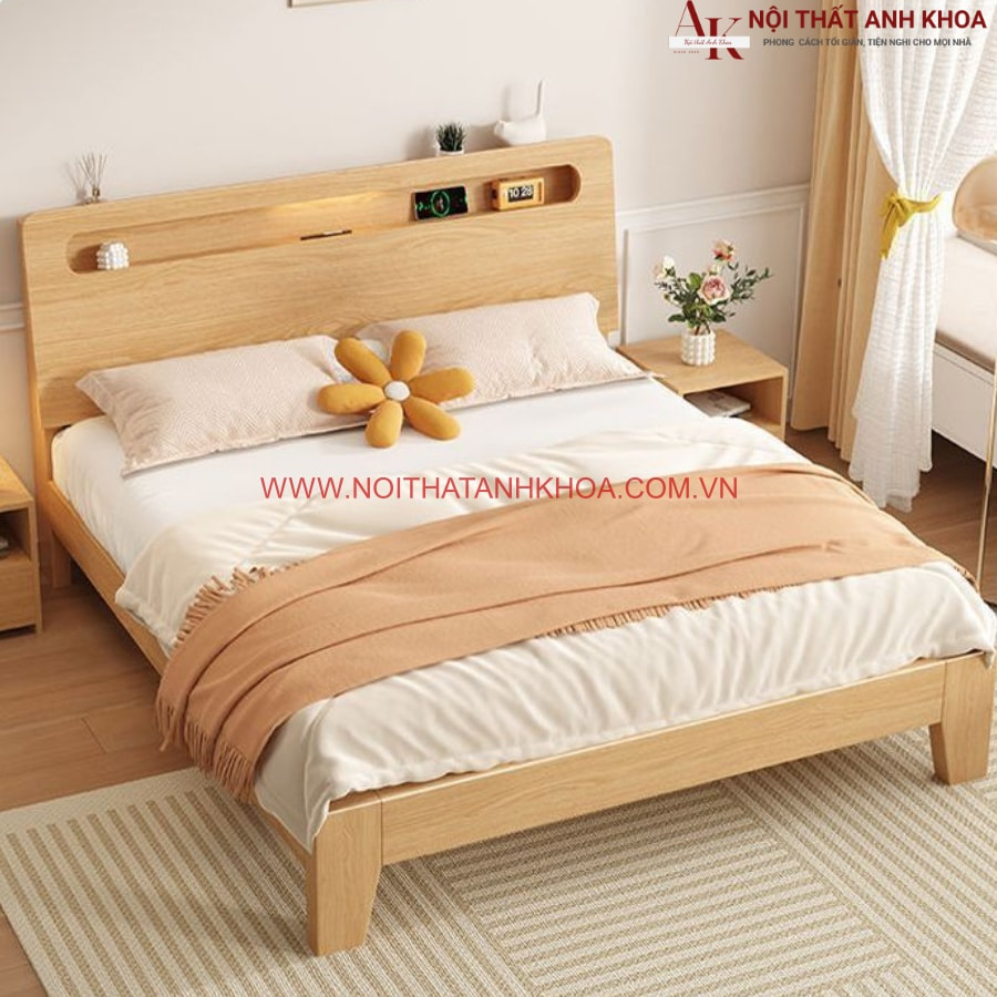 Giường ngủ đẹp hiện đại gỗ tự nhiên hiện đại thanh lịch   Giường ngủ đẹp hiện đại gỗ tự nhiên hiện đại thanh lịch