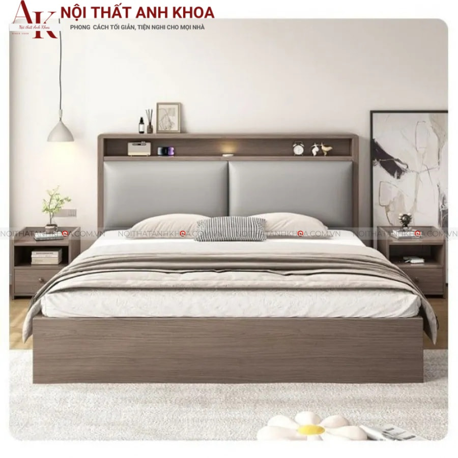 Giường ngủ gỗ MDF thiết kế đẹp hiện đại Giường ngủ gỗ MDF thiết kế đẹp hiện đại