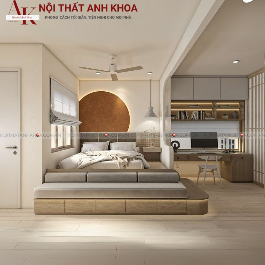 Giường ngủ - Tăng cảm giác rộng rãi, thoáng mát cho phòng ngủ Giường ngủ - Tăng cảm giác rộng rãi, thoáng mát cho phòng ngủ