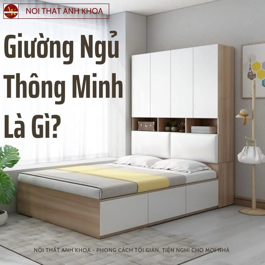 Giường ngủ thông minh gỗ công nghiệp MDF Giường ngủ thông minh gỗ công nghiệp MDF