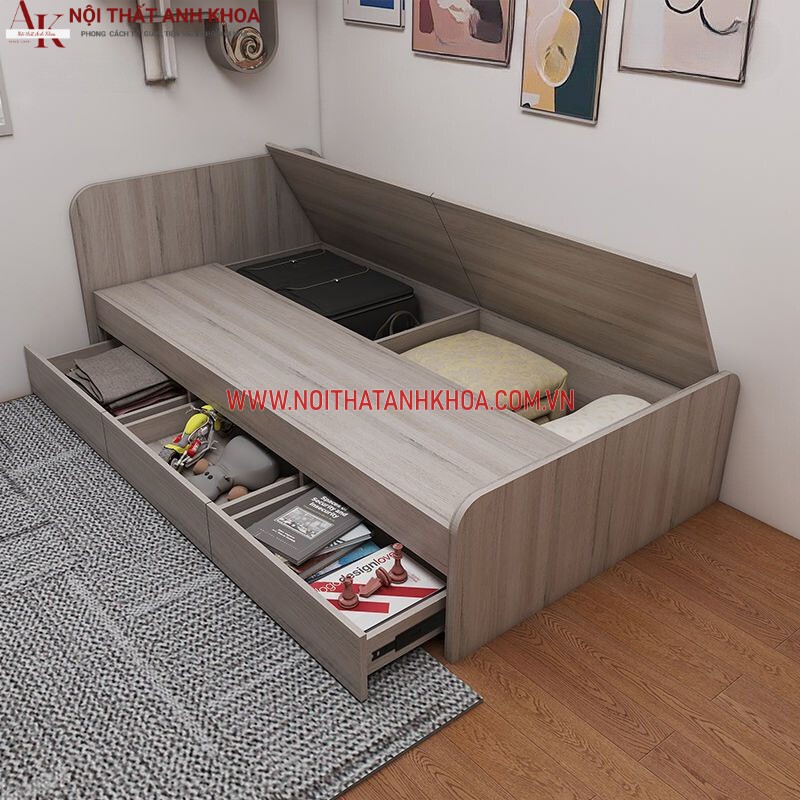 Giường Ngủ Thông Minh Tiết Kiệm Diện Tích Gỗ Công Nghiệp Giường Ngủ Thông Minh Tiết Kiệm Diện Tích Gỗ Công Nghiệp