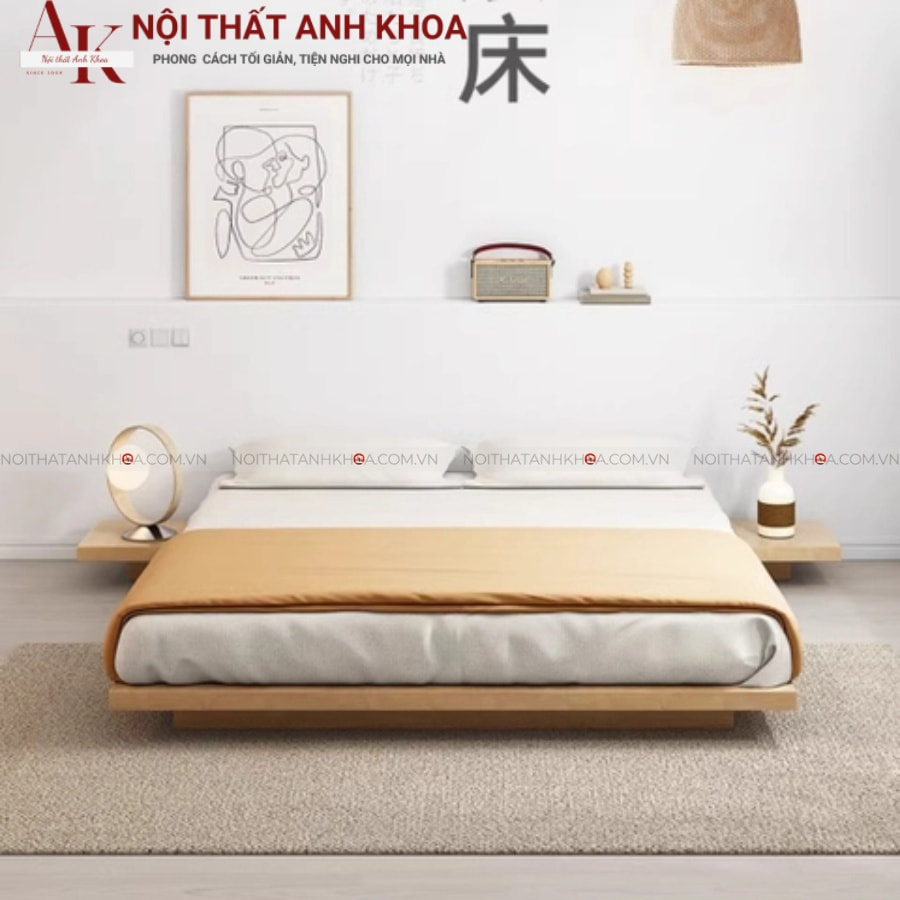 Giường không đầu giường, cho không gian siêu tối giản Giường không đầu giường, cho không gian siêu tối giản