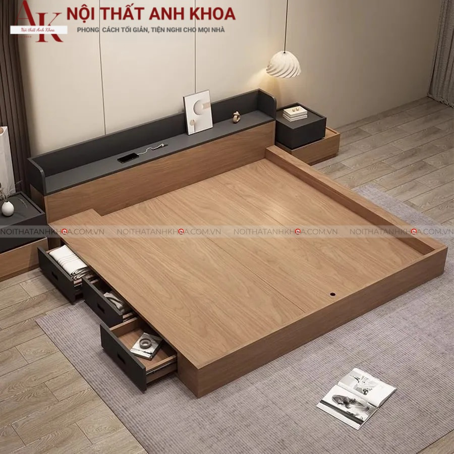 Giường kiểu Nhật có ngăn kéo, tối ưu lưu trữ Giường kiểu Nhật có ngăn kéo, tối ưu lưu trữ