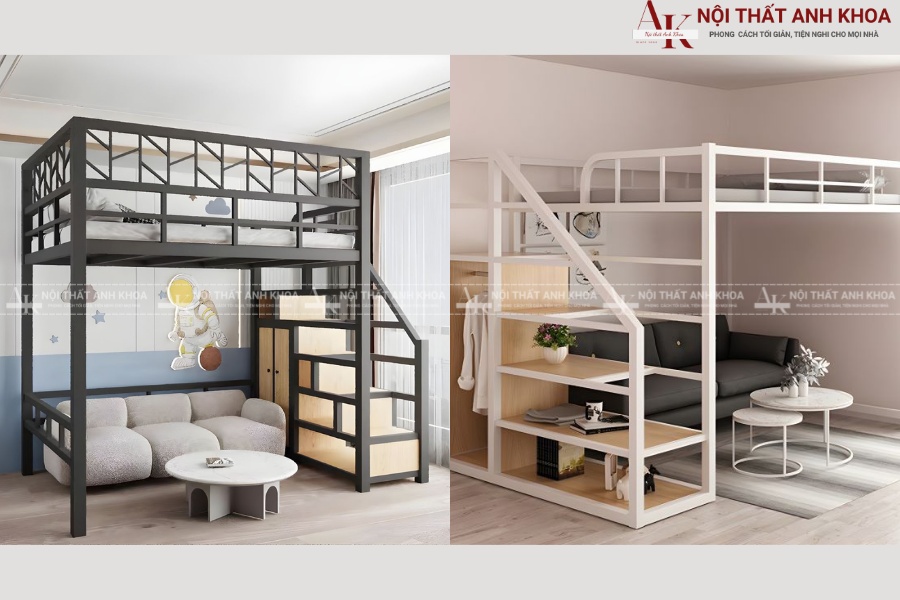 Giường tầng chân sắt sơn tĩnh điện Giường tầng chân sắt sơn tĩnh điện