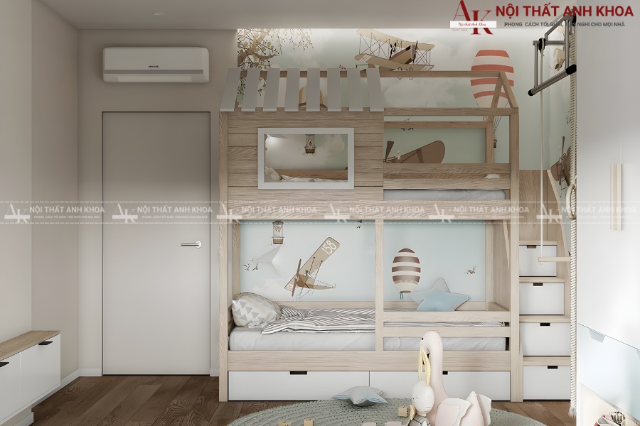 Giường tầng cho bé - Nội thất Anh Khoa Giường tầng cho bé - Nội thất Anh Khoa