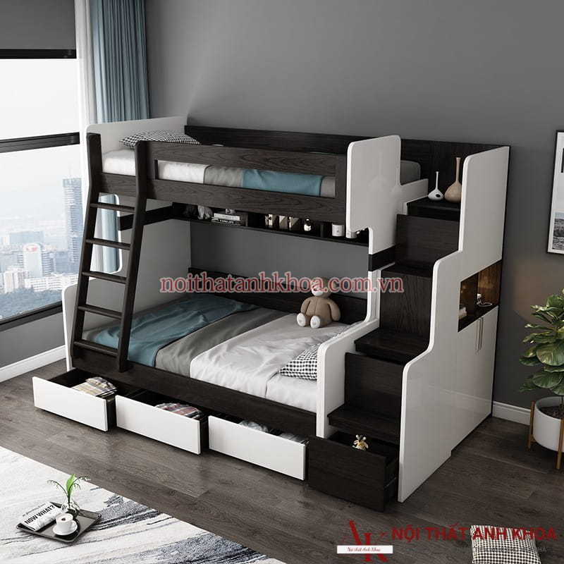 Giường Tầng Gỗ Công Nghiệp MDF Cho Bé Đẹp Hiện Đại Giá Rẻ Giường Tầng Gỗ Công Nghiệp MDF Cho Bé Đẹp Hiện Đại Giá Rẻ