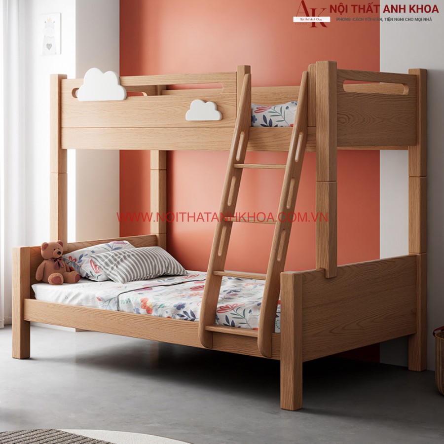 Giường tầng gỗ tự nhiên cao cấp chắc chắn Giường tầng gỗ tự nhiên cao cấp chắc chắn