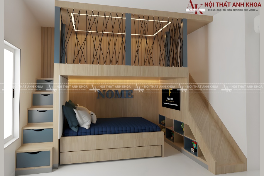 Giường tầng kéo (tầng 3) tiện lợi Giường tầng kéo (tầng 3) tiện lợi