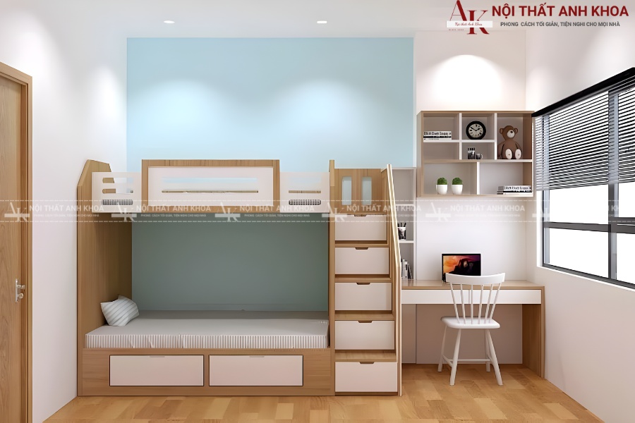 Giường tầng kết hợp bàn làm việc Giường tầng kết hợp bàn làm việc