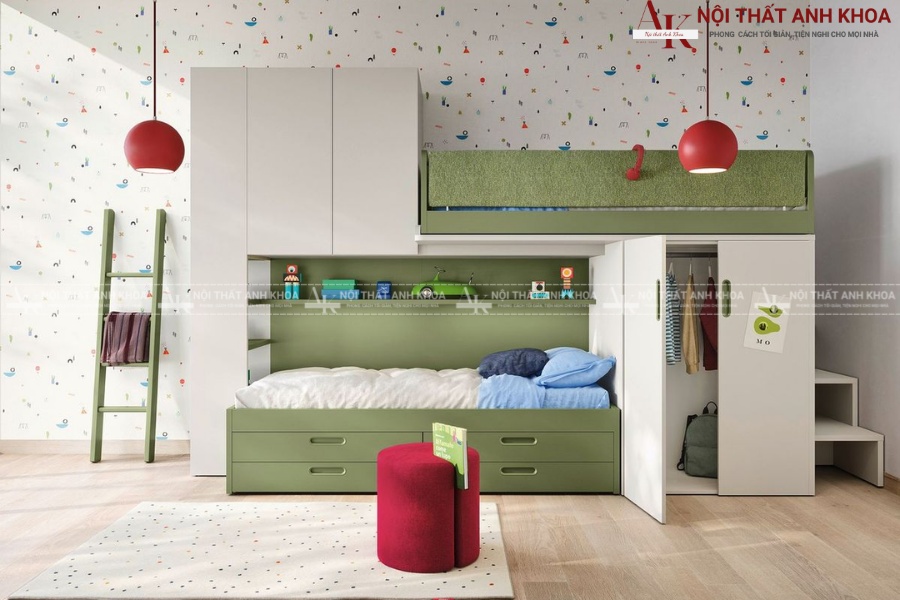 Giường tầng ngăn kéo tiện lợi Giường tầng ngăn kéo tiện lợi