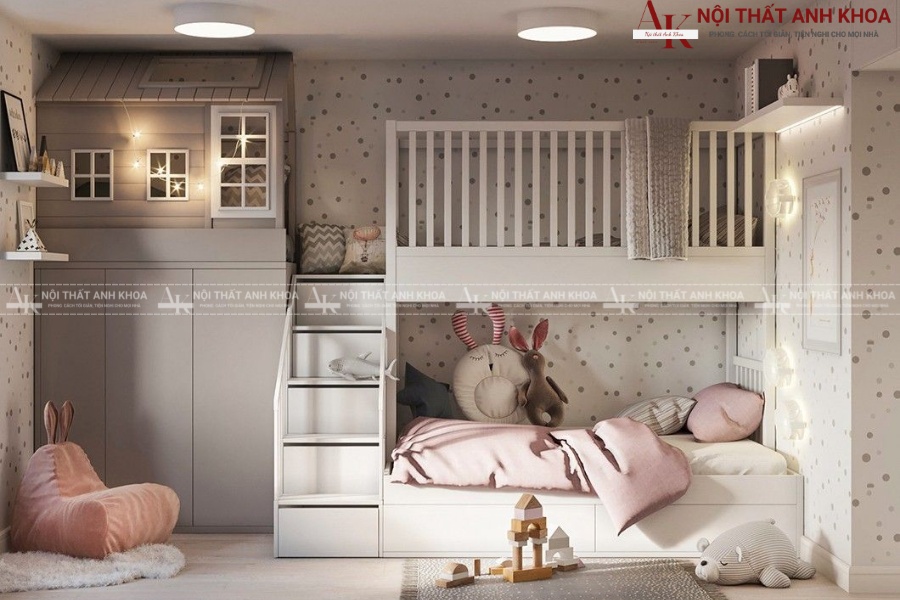 Giường tầng tiêu chuẩn bảo vệ bé trai và bé gái Giường tầng tiêu chuẩn bảo vệ bé trai và bé gái