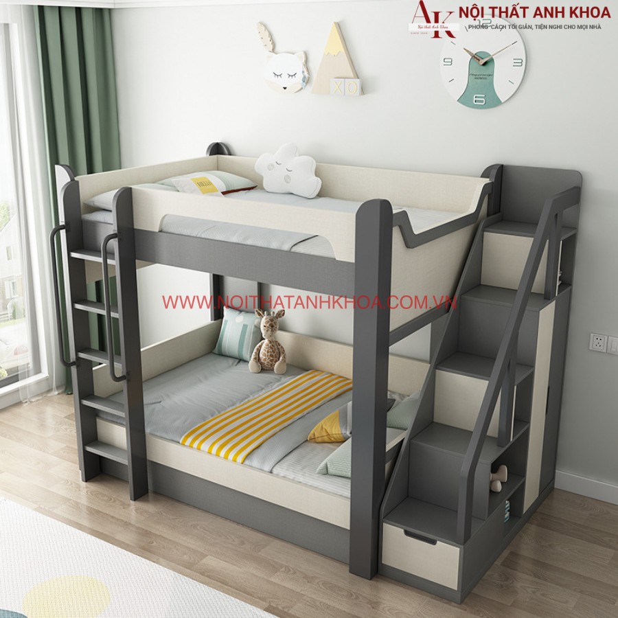 Giường tầng trẻ em gỗ công nghiệp đẹp cao cấp Giường tầng trẻ em gỗ công nghiệp đẹp cao cấp