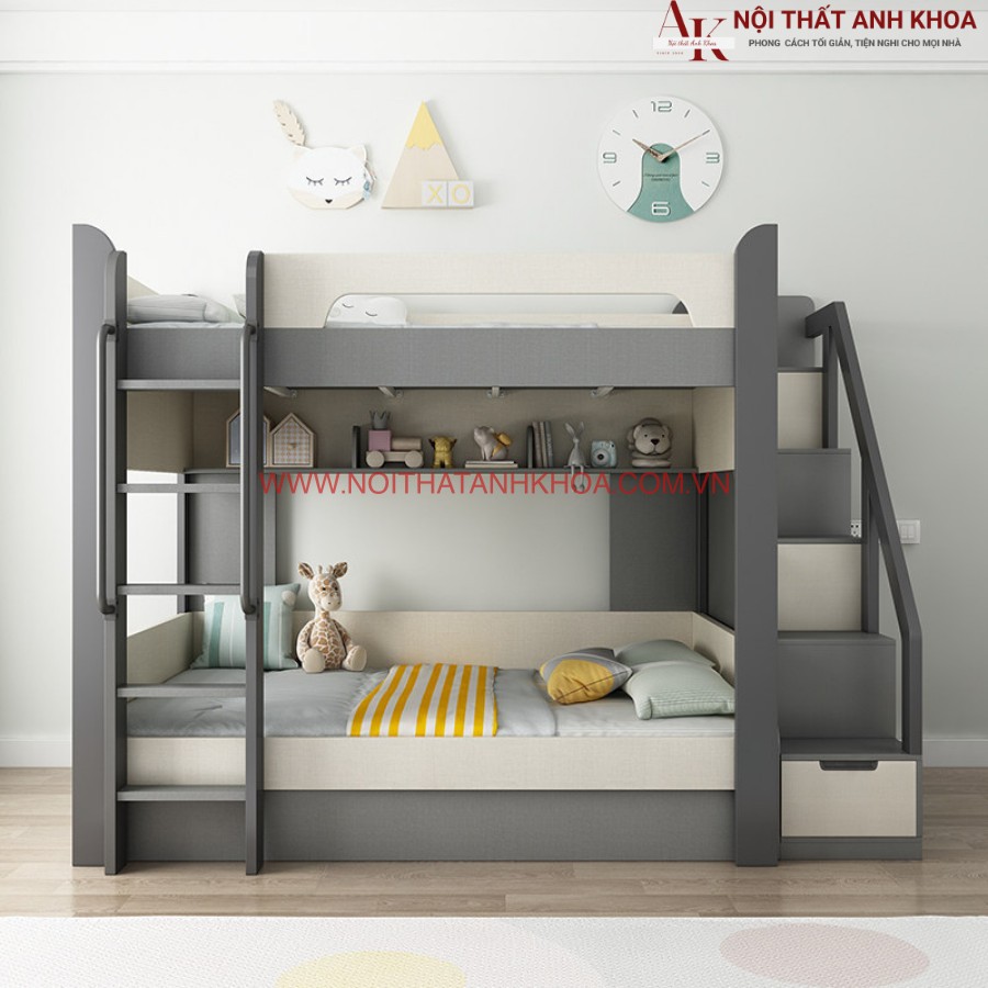 Giường tầng trẻ em gỗ công nghiệp đẹp cao cấp Giường tầng trẻ em gỗ công nghiệp đẹp cao cấp