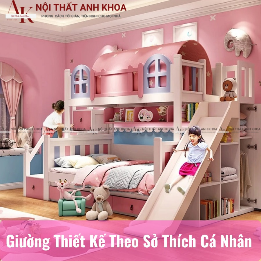 Giường ngủ gỗ công nghiệp thiết kế theo sở thích cá nhân  Giường ngủ gỗ công nghiệp thiết kế theo sở thích cá nhân