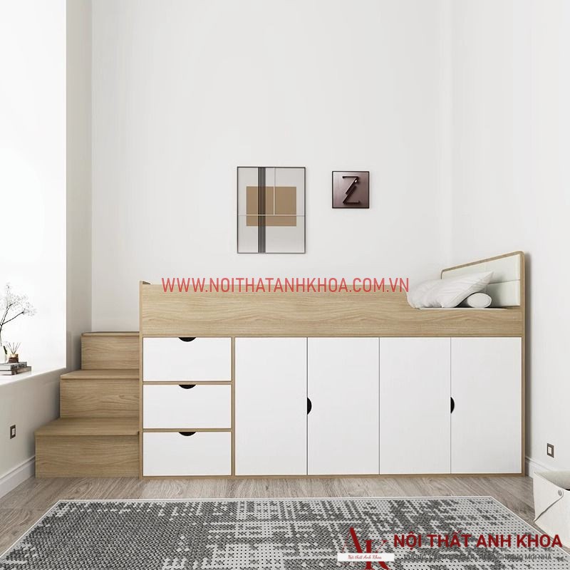 Giường Thông Minh Gỗ Công Nghiệp Thiết Kế Tối Giản Tiện Nghi Giường Thông Minh Gỗ Công Nghiệp Thiết Kế Tối Giản Tiện Nghi