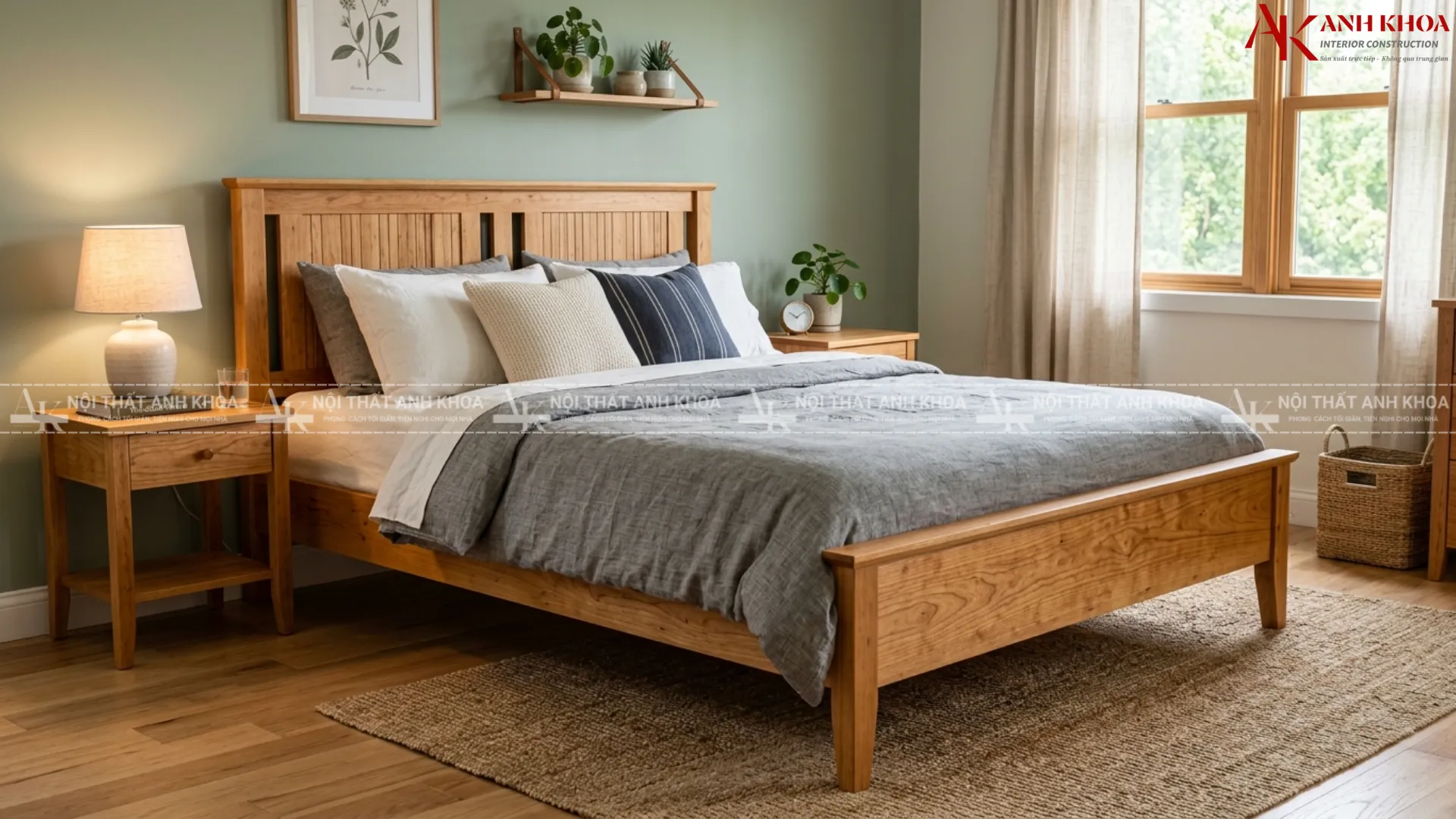 Giường ngủ gỗ cao su - Vẻ đẹp mộc mạc nhưng đầy sức hút Giường ngủ gỗ cao su - Vẻ đẹp mộc mạc nhưng đầy sức hút