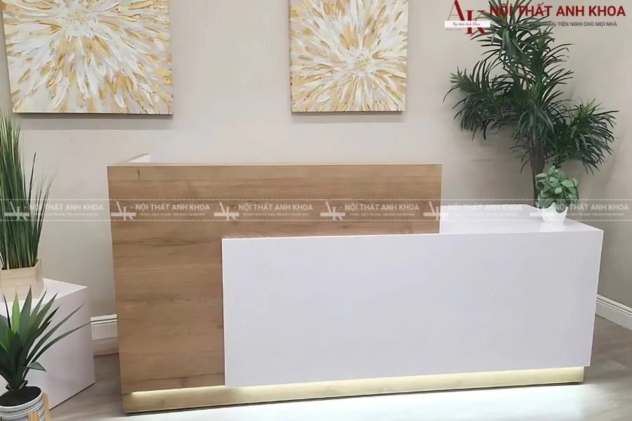 Quầy lễ tân gỗ công nghiệp MDF Quầy lễ tân gỗ công nghiệp MDF