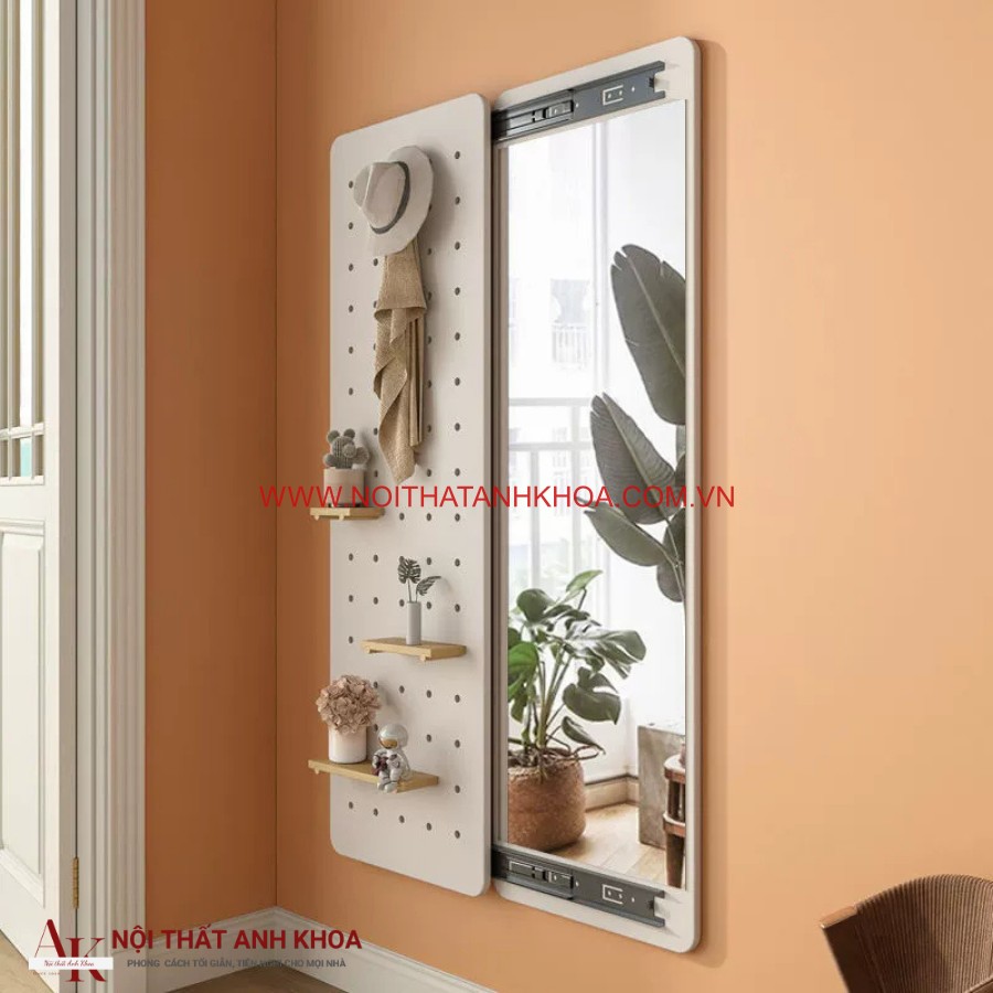 Gương treo tường gỗ công nghiệp cứng cáp, bền bỉ Gương treo tường gỗ công nghiệp cứng cáp, bền bỉ