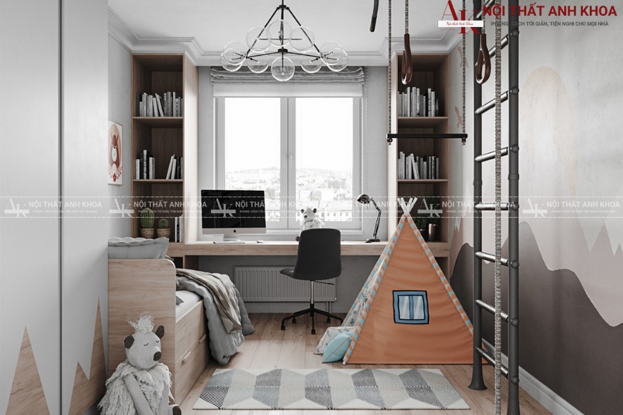 Thiết kế phòng ngủ 2 bé trai cực thông minh Thiết kế phòng ngủ 2 bé trai cực thông minh