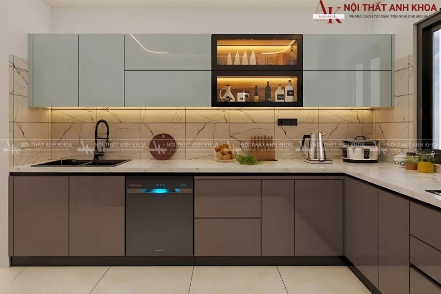 Mẫu kệ nhà bếp đẹp đa năng cho gia đình Việt Mẫu kệ nhà bếp đẹp đa năng cho gia đình Việt