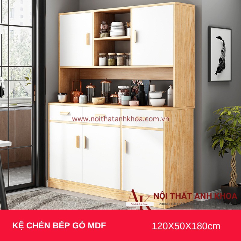 Kệ Để Chén Bát Trong Bếp Màu Vàng Cánh Trắng (KT: 120 x 50 x 180 cm) Kệ Để Chén Bát Trong Bếp Màu Vàng Cánh Trắng (KT: 120 x 50 x 180 cm)