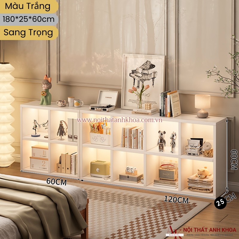 Kệ Gỗ Trang Trí Gỗ Công Nghiệp Nhỏ Có Đèn Led Kệ Gỗ Trang Trí Gỗ Công Nghiệp Nhỏ Có Đèn Led