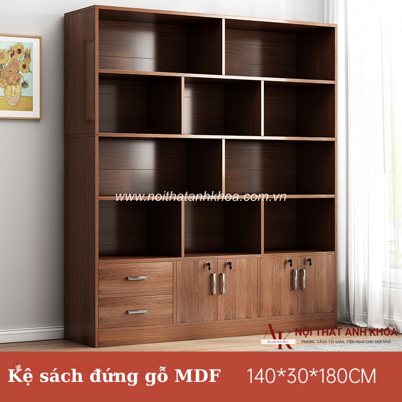 Kệ Sách Đẹp Gỗ Công Nghiệp MDF Phủ Melamine Đẹp Hiện Đại Kệ Sách Đẹp Gỗ Công Nghiệp MDF Phủ Melamine Đẹp Hiện Đại