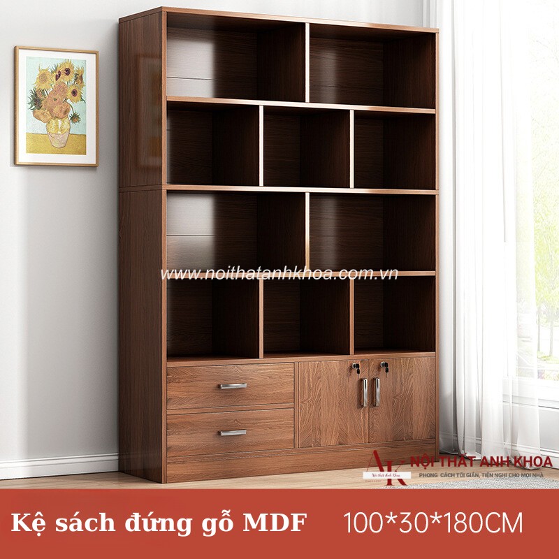 Kệ Sách Đẹp Gỗ Công Nghiệp MDF Phủ Melamine Đẹp Hiện Đại Kệ Sách Đẹp Gỗ Công Nghiệp MDF Phủ Melamine Đẹp Hiện Đại