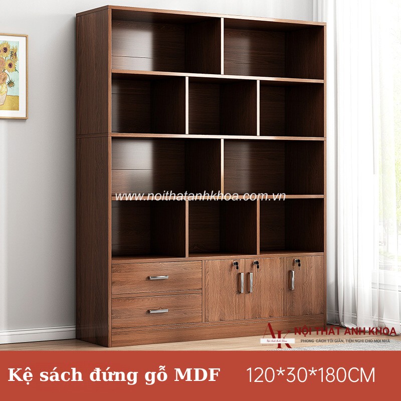 Kệ Sách Đẹp Gỗ Công Nghiệp MDF Phủ Melamine Đẹp Hiện Đại Kệ Sách Đẹp Gỗ Công Nghiệp MDF Phủ Melamine Đẹp Hiện Đại
