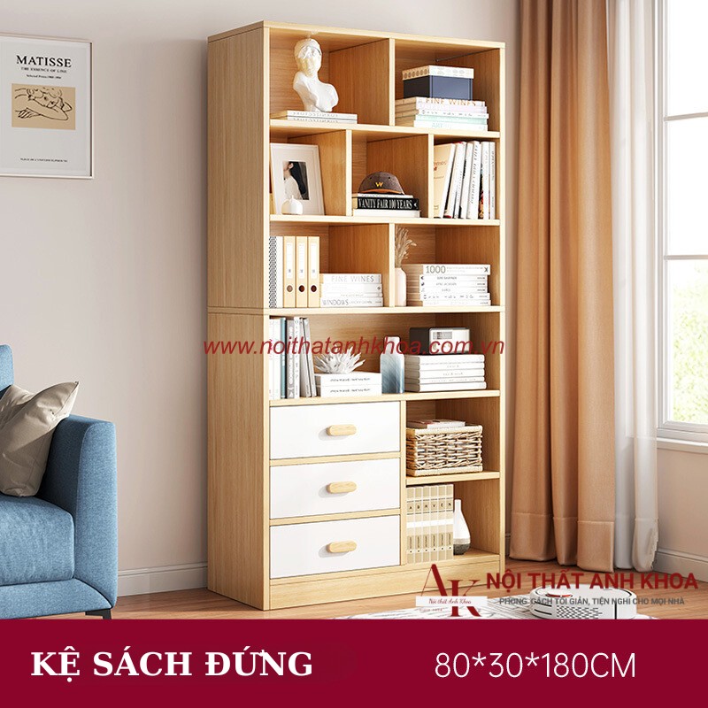 Kệ Sách Đứng Đẹp Gỗ MDF Cao Cấp Thiết Kế Sang Trọng Kệ Sách Đứng Đẹp Gỗ MDF Cao Cấp Thiết Kế Sang Trọng