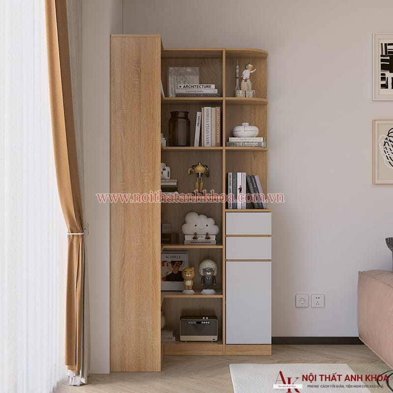 Kệ Sách Góc Tường Gỗ Công Nghiệp Bền Đẹp Hiện Đại Kệ Sách Góc Tường Gỗ Công Nghiệp Bền Đẹp Hiện Đại