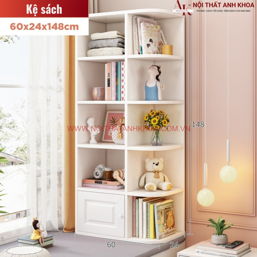 Kệ sách mini gỗ công nghiệp đơn giản tiện nghi, hiện đại Kệ sách mini gỗ công nghiệp đơn giản tiện nghi, hiện đại
